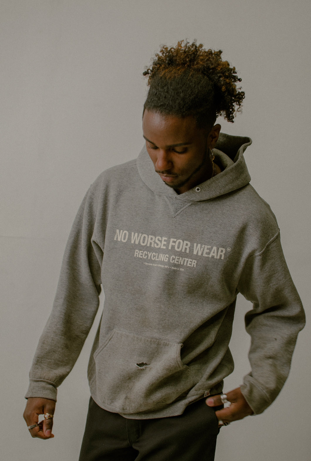 1 of 1 Grey Russel Hoodie